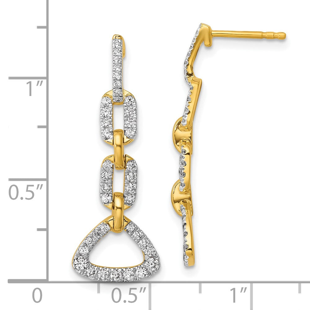 14K Lab Grown Diamond VS/SI+ G+ Fancy Post Dangle Earrings