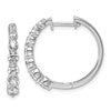 True Origin 14K White Gold 1 5/8 carat Lab Grown Diamond VS+ F+ Hinged Hoop Complete Earrings