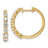 True Origin 14K Yellow Gold 1 5/8 carat Lab Grown Diamond VS+ F+ Hinged Hoop Complete Earrings