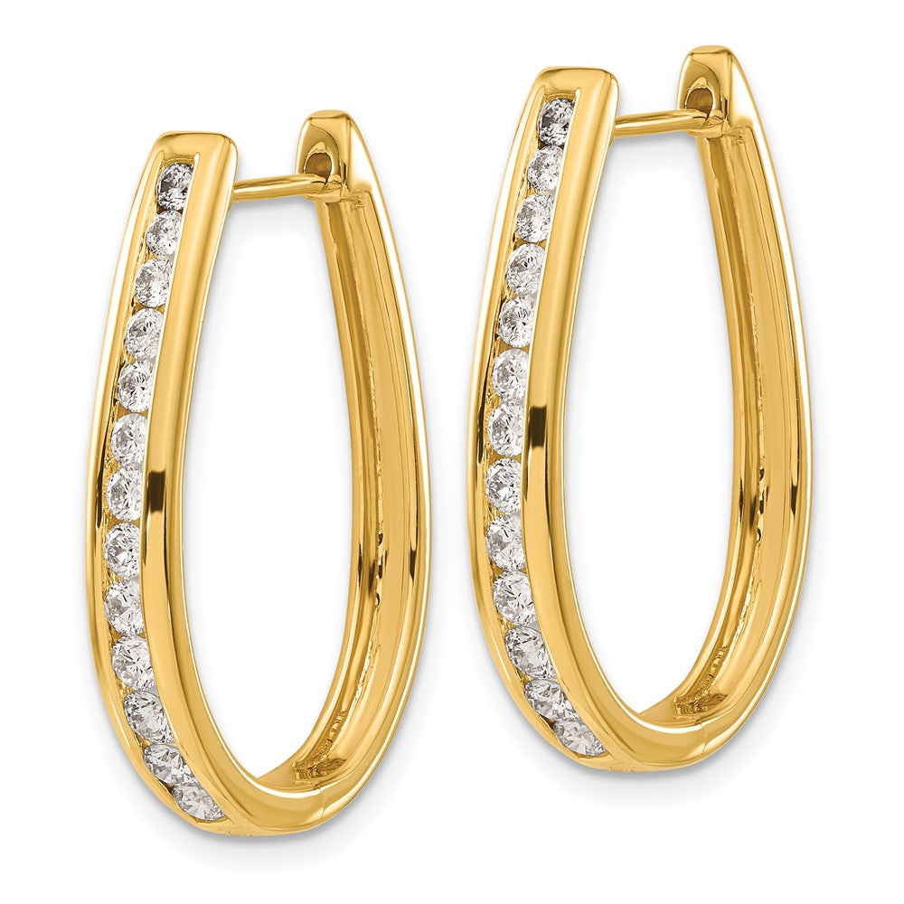14K Lab Grown Diamond VS/SI+ G+ Hinged Hoop Earrings