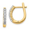 14k 1/2 carat Lab Grown Diamond VS/SI+ G+ Complete Hinged Hoop Earrings
