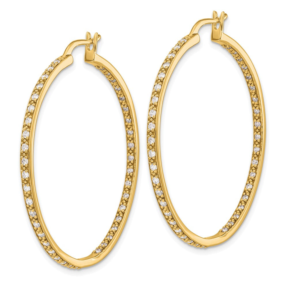 14k 7/8 carat Lab Grown Diamond VS/SI+ G+ Complete In and Out Hoop Earrings