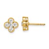 True Origin 14K Yellow Gold 3/4 carat Lab Grown Diamond VS+ F+ Complete Bloom Floral Earrings