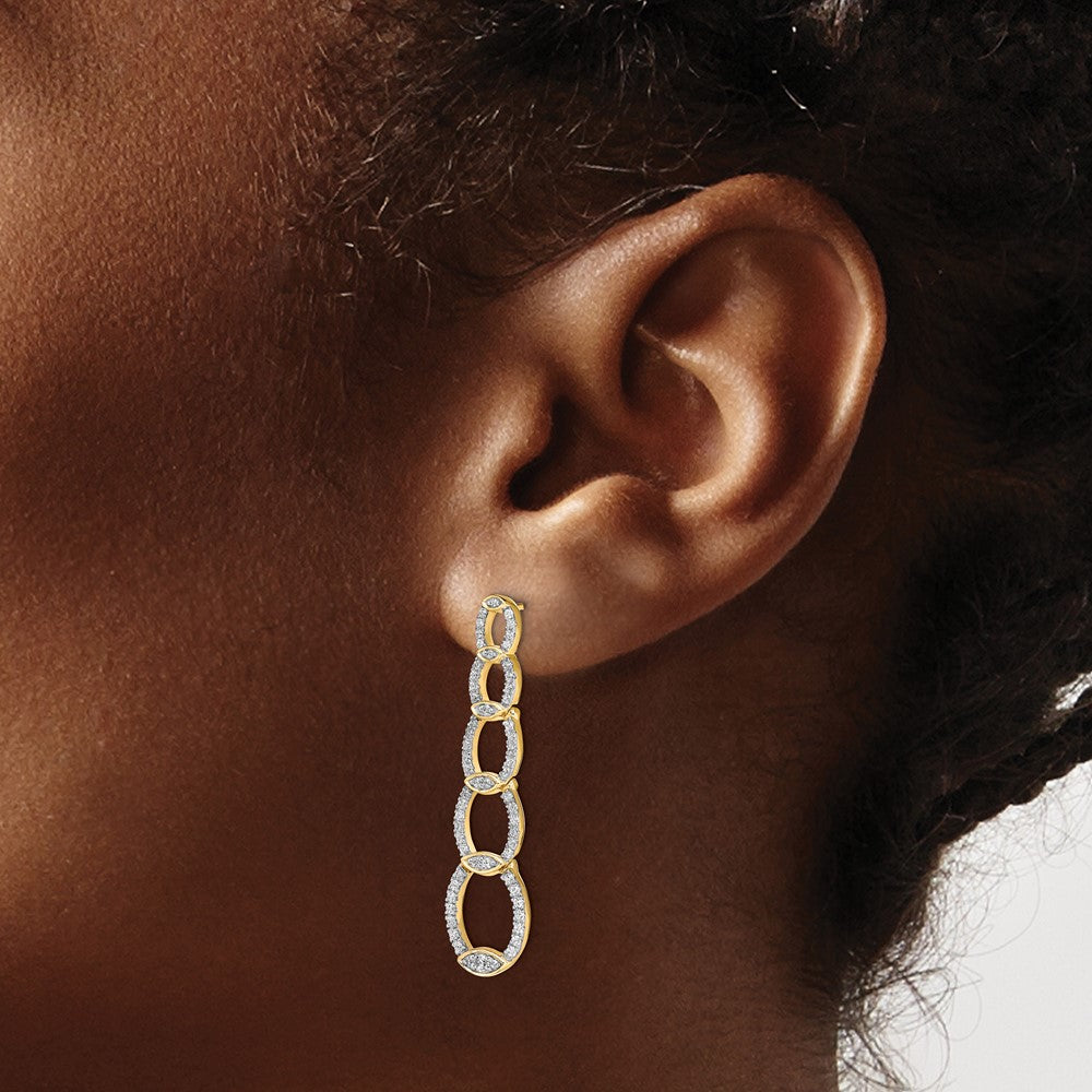 14K Lab Grown Diamond VS/SI+ G+ Drop Post Earrings