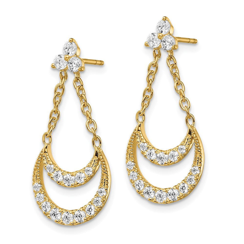 14K Lab Grown Diamond VS/SI+ G+ Fancy Chandelier Post Earrings