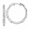 True Origin 14K White Gold 1 1/5 carat Lab Grown Diamond VS+ F+ Hoop Complete Earrings