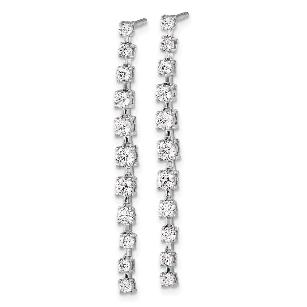 True Origin 14K White Gold 3/8 carat Lab Grown Diamond VS+ F+ Complete Post Dangle Earrings