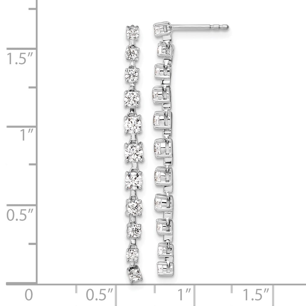 True Origin 14K White Gold 3/8 carat Lab Grown Diamond VS+ F+ Complete Post Dangle Earrings