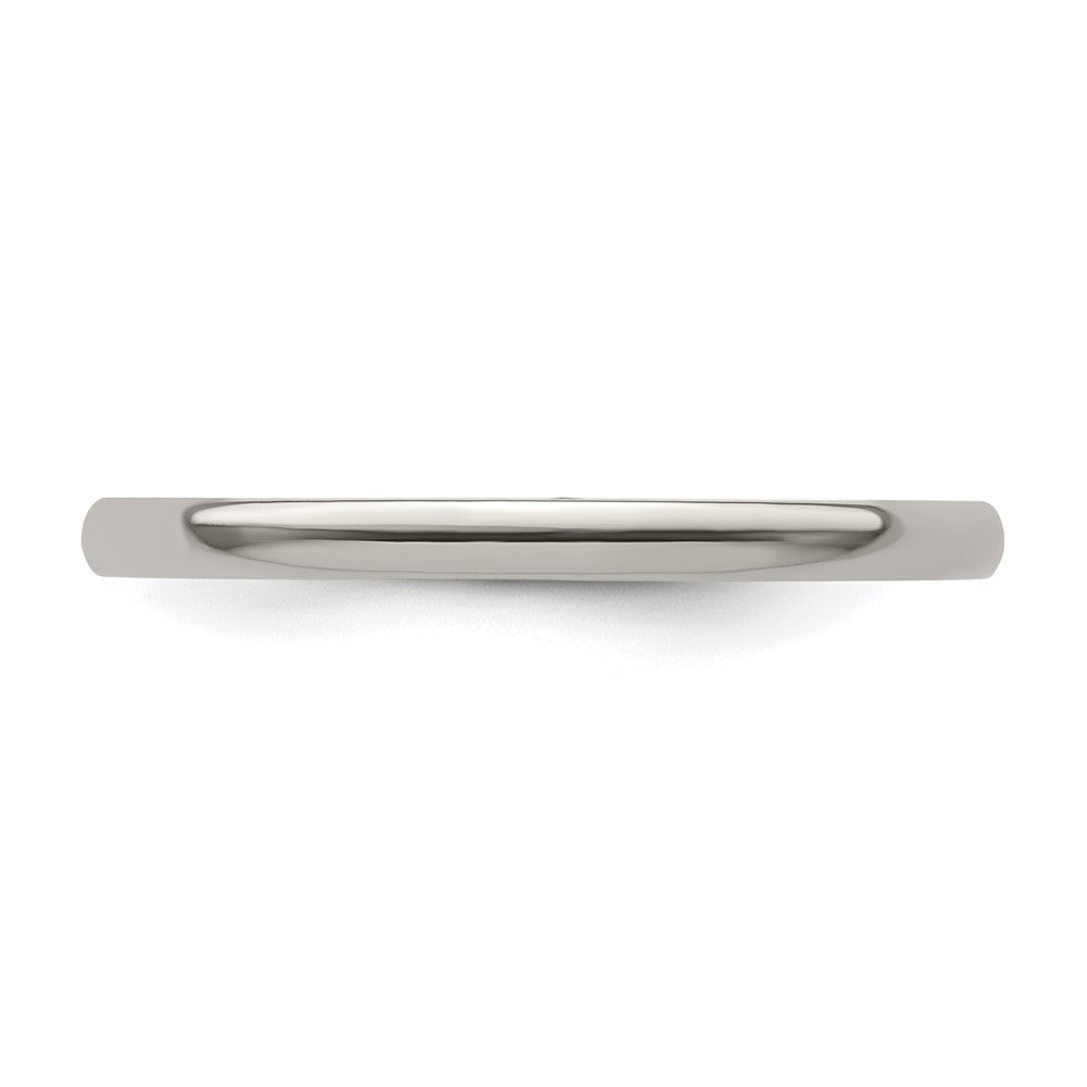 Edward Mirell Titanium Half Round 2mm Polished Band Size 10.5