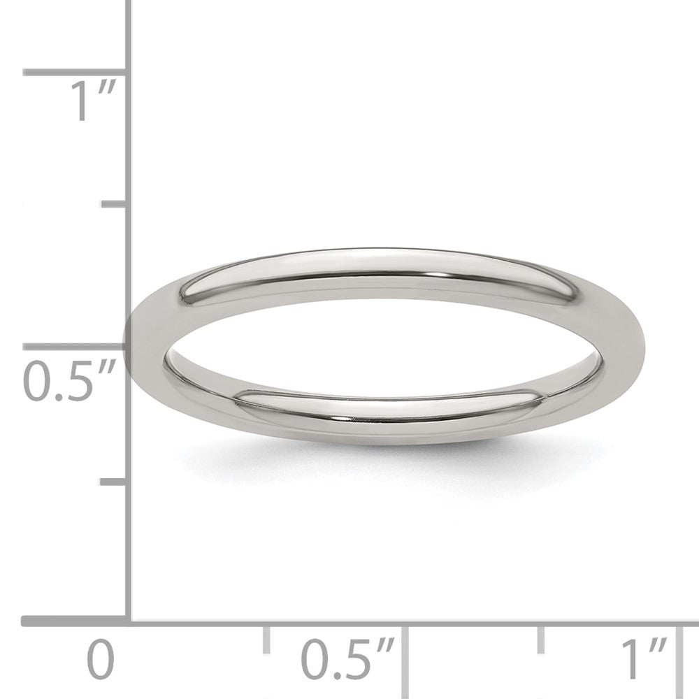 Edward Mirell Titanium Half Round 2mm Polished Band Size 10.5