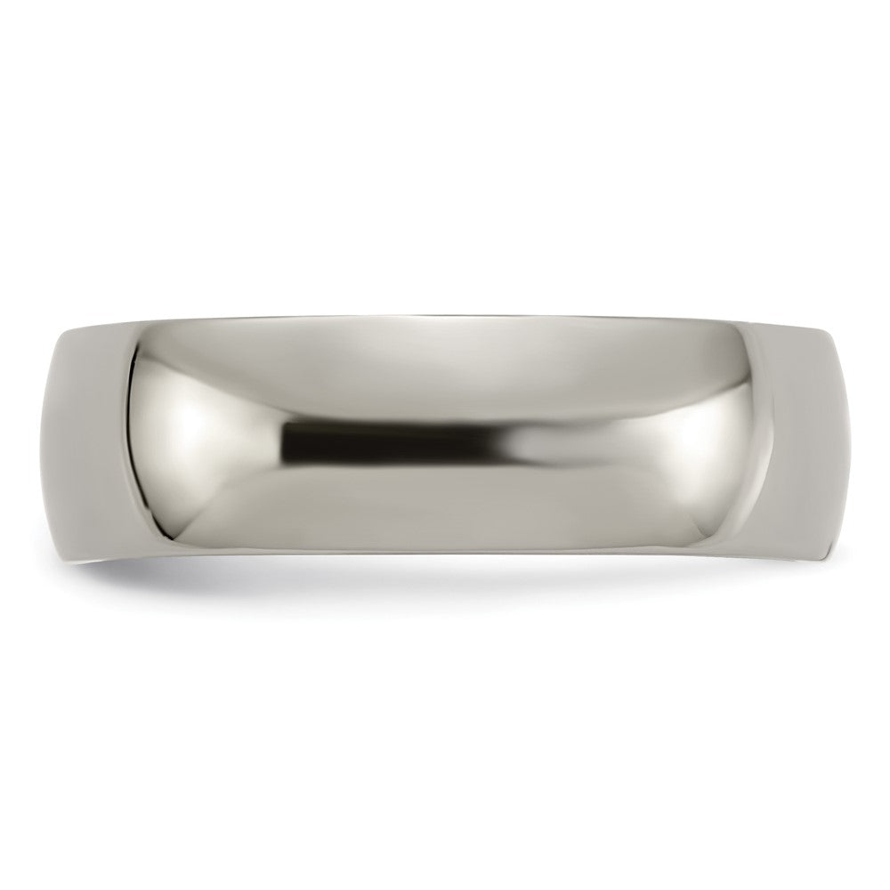Edward Mirell Titanium Half Round 7mm Polished Band Size 6.5