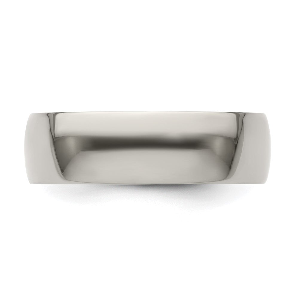 Edward Mirell Titanium Half Round 7mm Polished Band Size 6.5