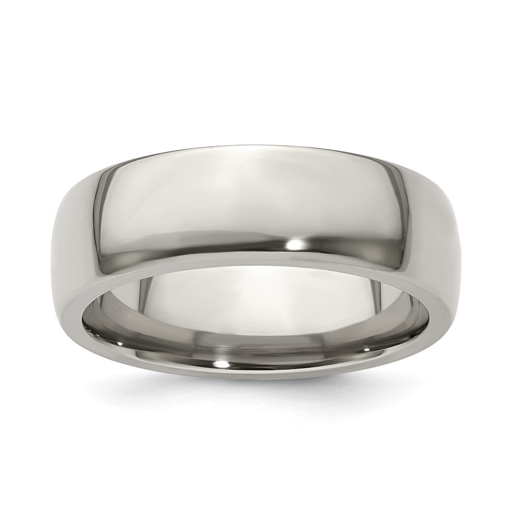 Edward Mirell Titanium Half Round 7mm Polished Band Size 6.5