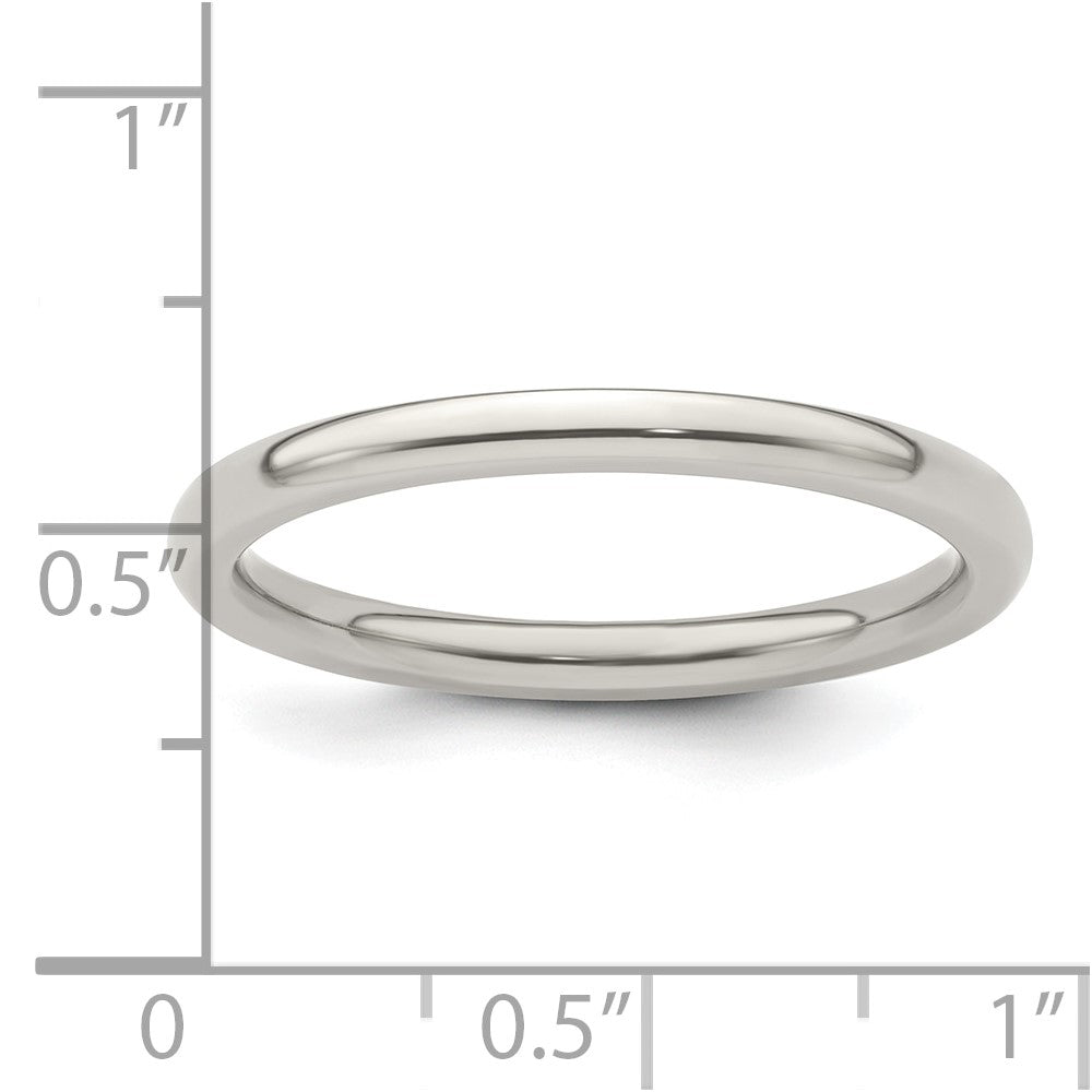 Edward Mirell Titanium Domed 2mm Polished Band Size 7.5