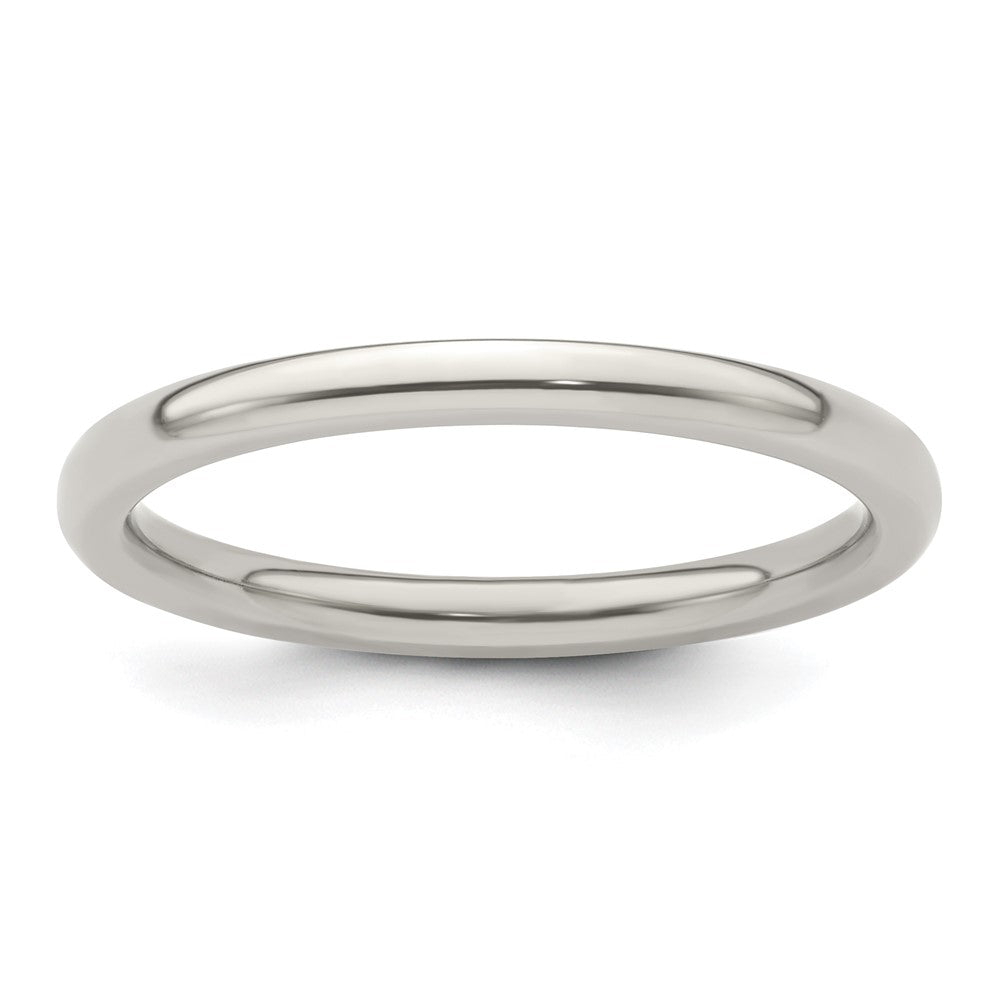 Edward Mirell Titanium Domed 2mm Polished Band Size 7.5