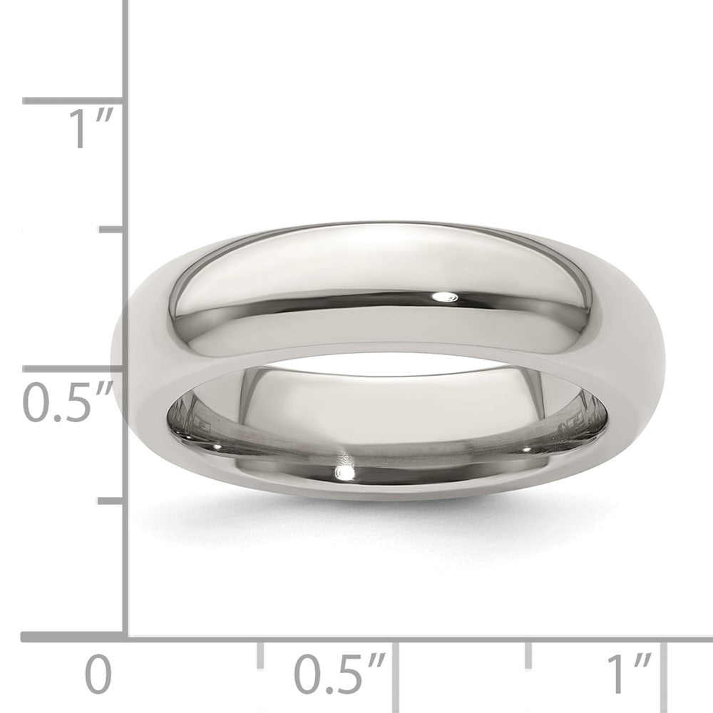 Edward Mirell Titanium Domed 5mm Polished Band Size 8