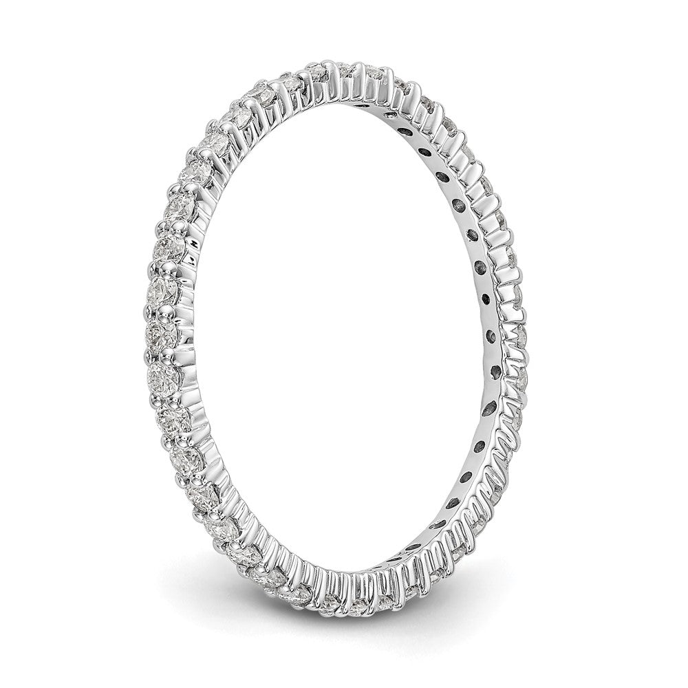 14k White Gold 1/2 carat Lab Grown Diamond VS/SI+ G+ Complete Size 4 Shared Prong Eternity Band