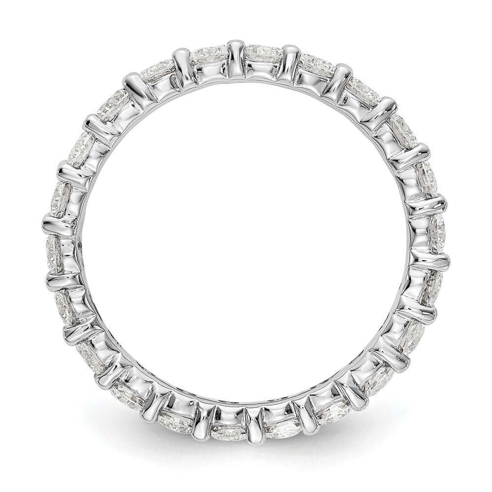 14k White Gold 2 carat Lab Grown Diamond VS/SI+ G+ Complete Size 5.5 Shared Prong Eternity Band