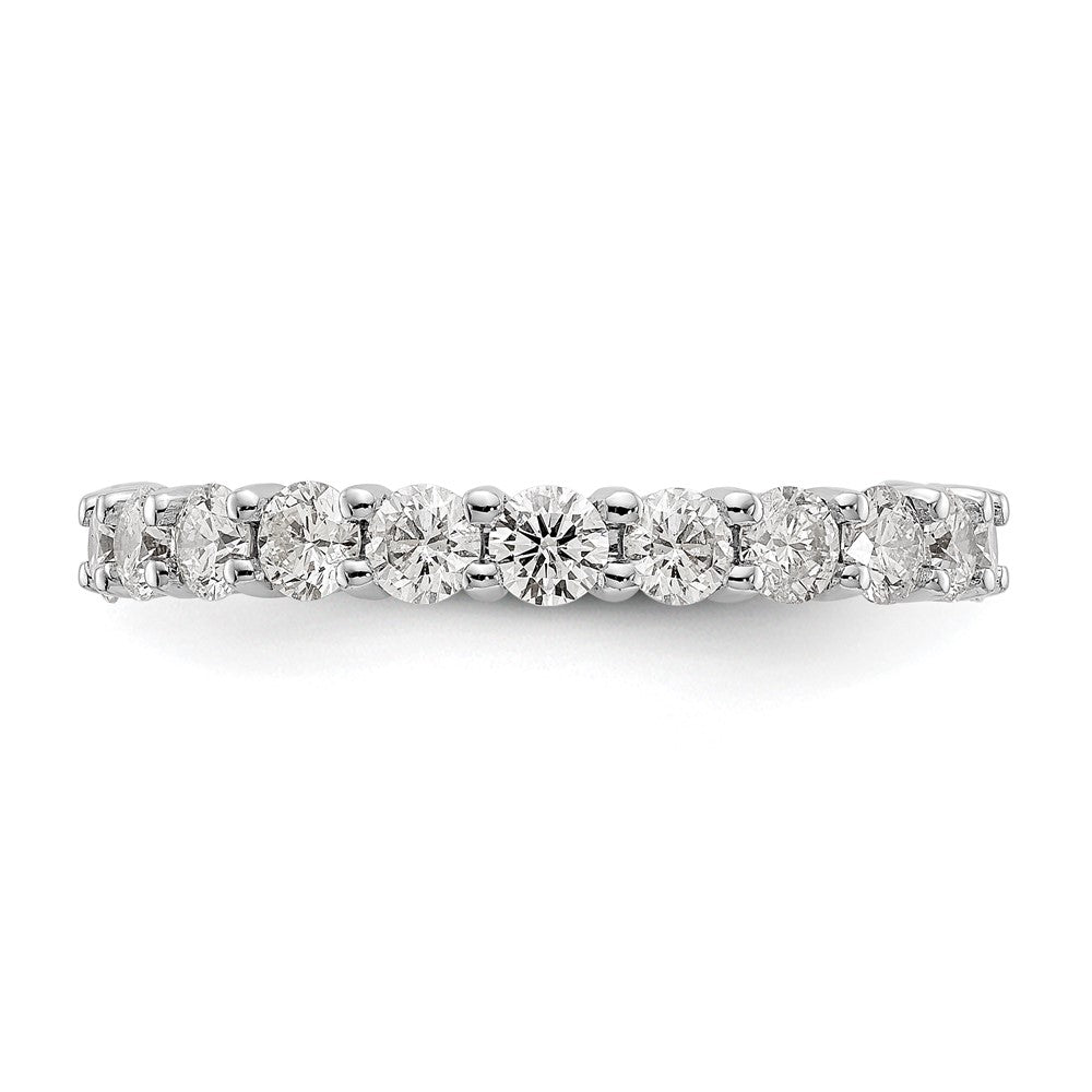 14k White Gold 2 carat Lab Grown Diamond VS/SI+ G+ Complete Size 5.5 Shared Prong Eternity Band