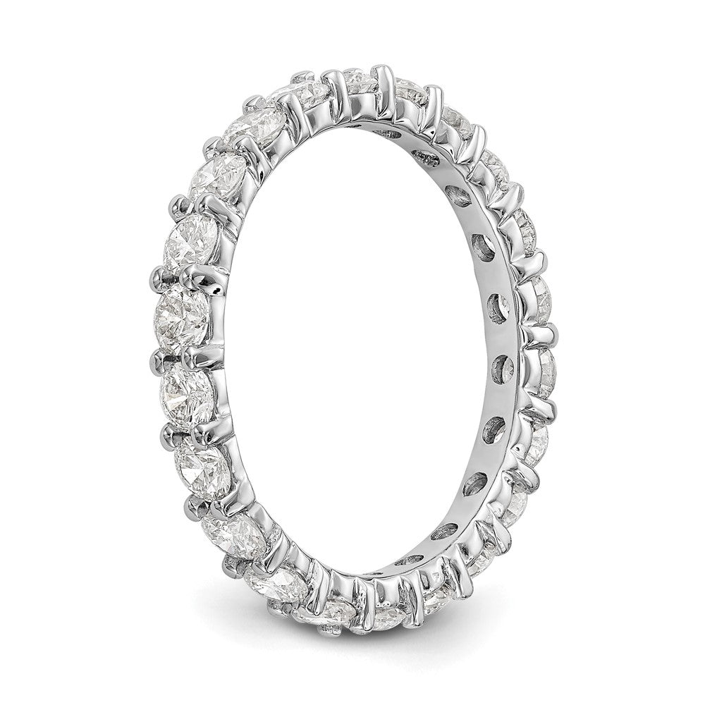 14k White Gold 2 carat Lab Grown Diamond VS/SI+ G+ Complete Size 5.5 Shared Prong Eternity Band
