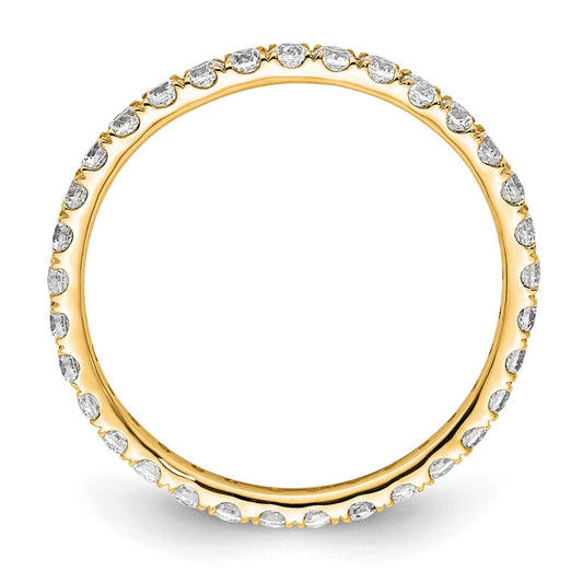 True Origin 14K Yellow Gold 1/2 carat Lab Grown Diamond VS+ F+ Size 4 Complete Eternity Band