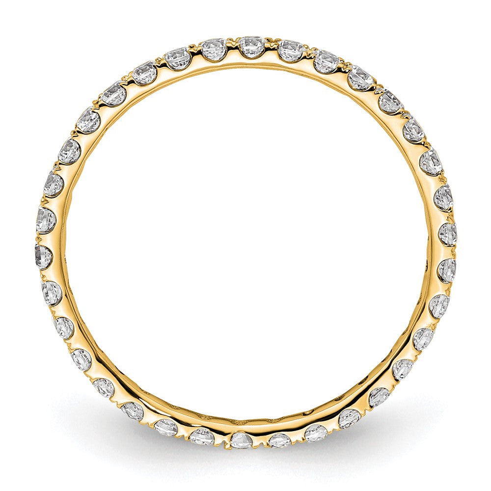 True Origin 14K Yellow Gold 1/2 carat Lab Grown Diamond VS+ F+ Size 5 Complete Eternity Band