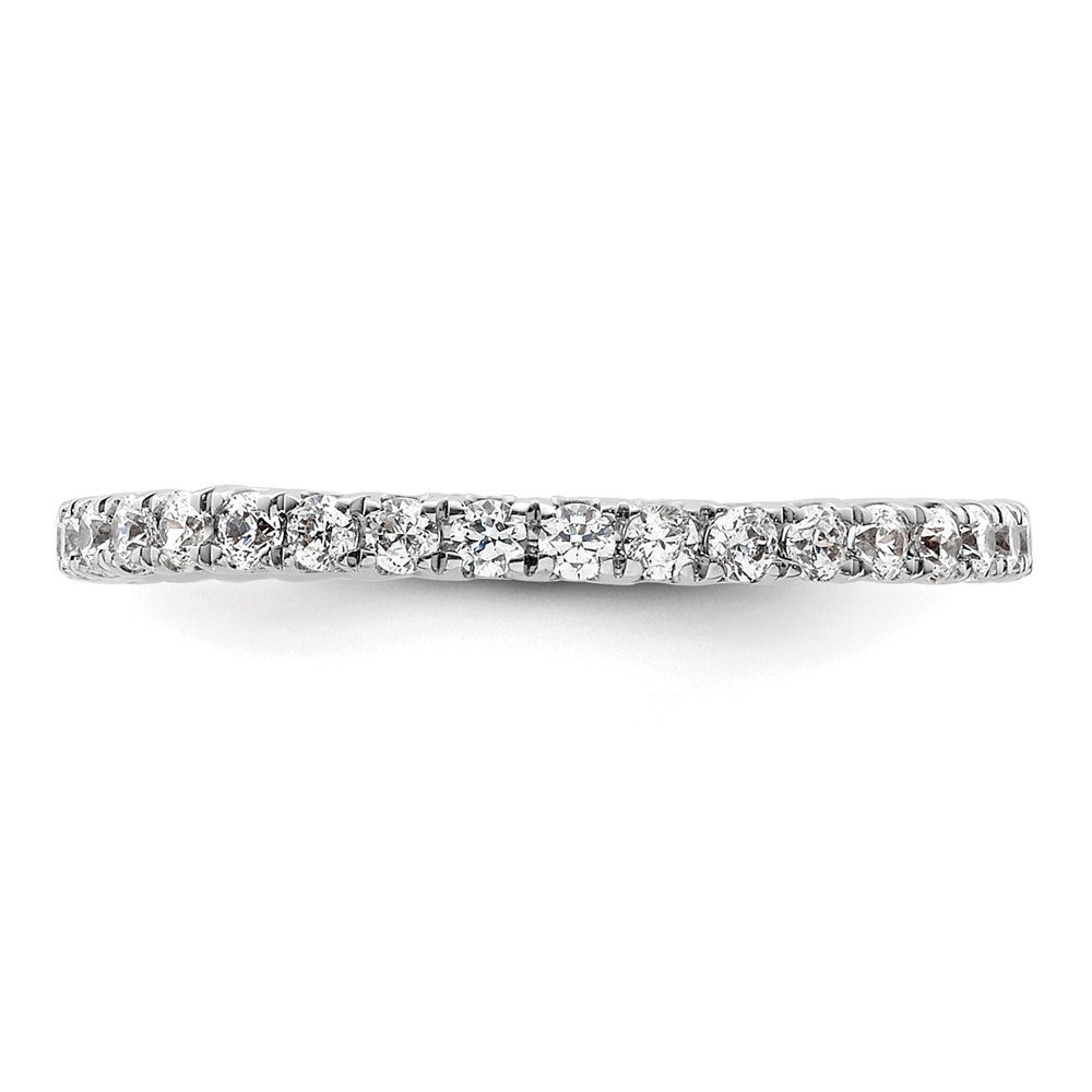 True Origin 14K White Gold 1/2 carat Lab Grown Diamond VS+ F+ Size 6.5 Complete Eternity Band
