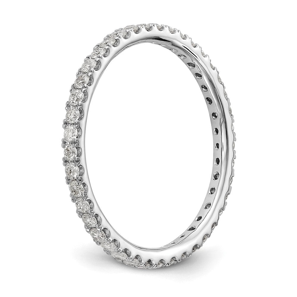 14k White Gold 1/2 carat Lab Grown Diamond VS/SI+ G+ Complete Size 8.5 Shared Prong Eternity Band