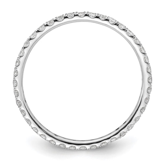 True Origin 14K White Gold 1/2 carat Lab Grown Diamond VS+ F+ Size 8 Complete Eternity Band