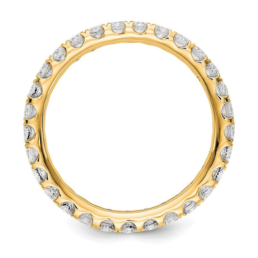 True Origin 14K Yellow Gold 1 carat Lab Grown Diamond VS+ F+ Size 6 Complete Eternity Band