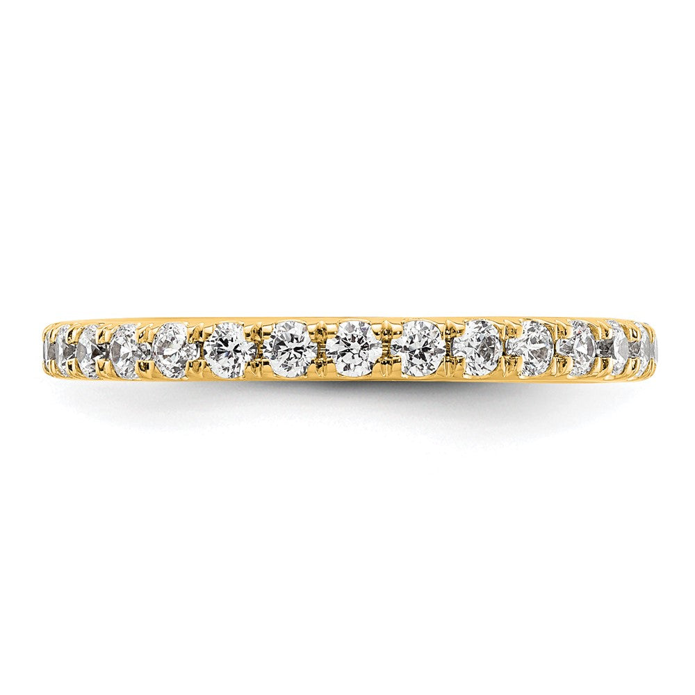 14k Polished Size 8.5 U-Shared Prong 1 carat Diamond Complete Eternity Band