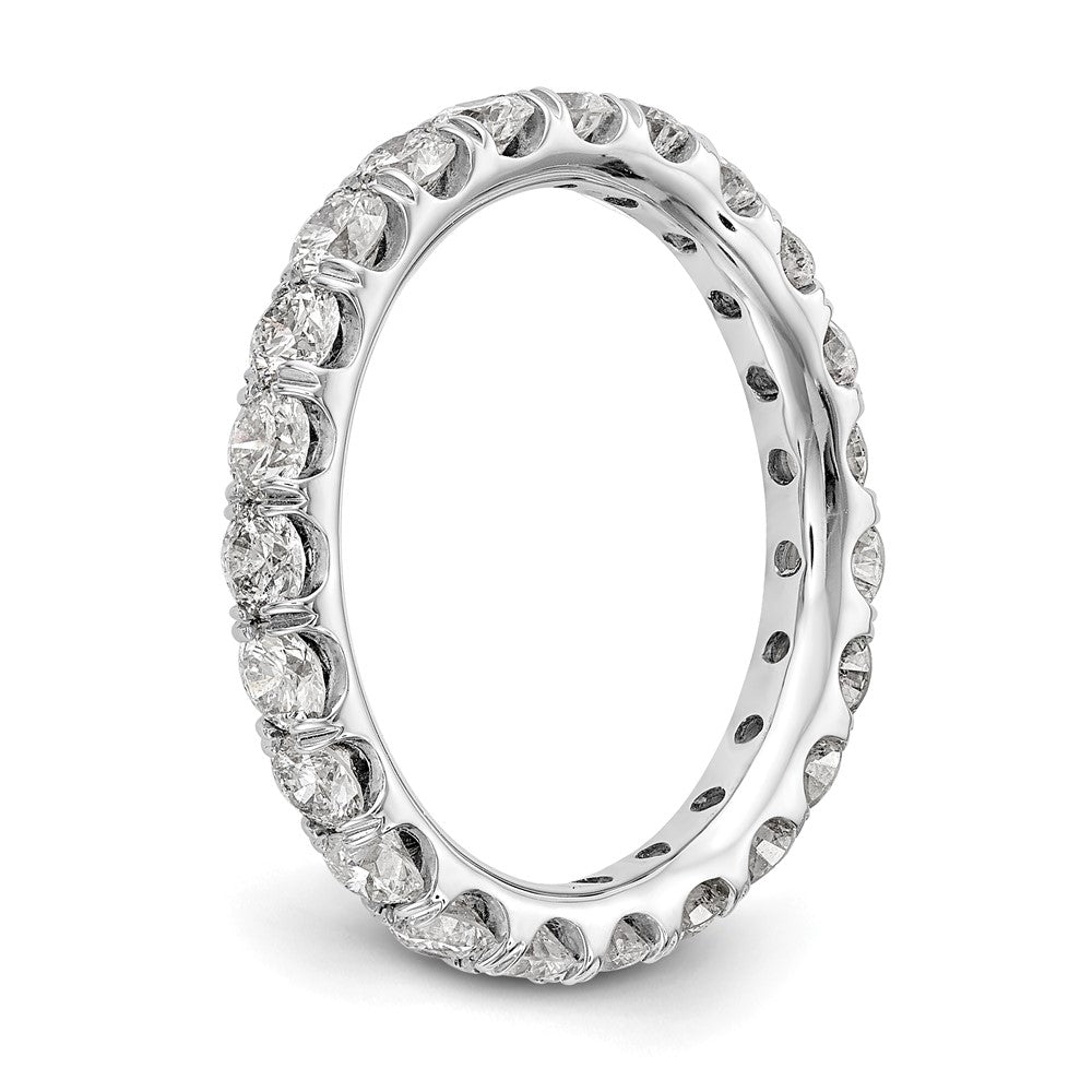 True Origin 14K White Gold 2 carat Lab Grown Diamond VS+ F+ Size 7 Complete Eternity Band