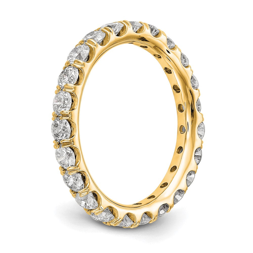 14k 2 carat Lab Grown Diamond VS/SI+ G+ Complete Size 9 Shared Prong Eternity Band