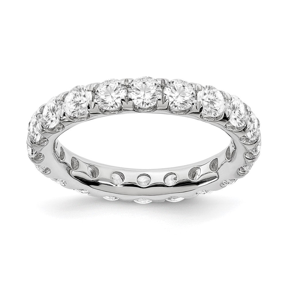 True Origin 14K White Gold 3 carat Lab Grown Diamond VS+ F+ Size 6 Complete Eternity Band