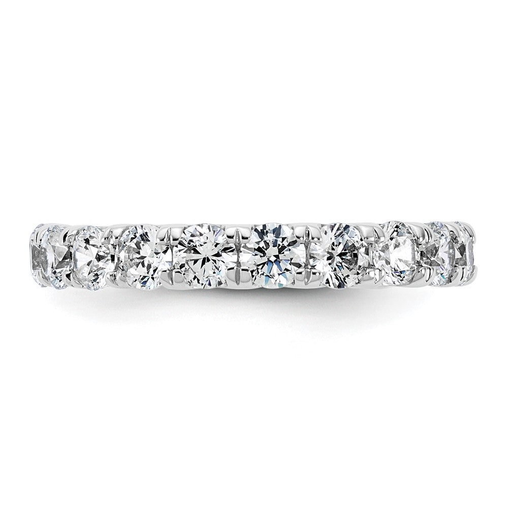 14k White Gold 3 carat Lab Grown Diamond VS/SI+ G+ Complete Size 7 Shared Prong Eternity Band