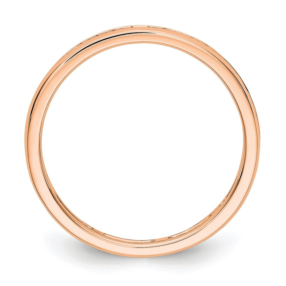 14k Rose Gold 1/2 carat Lab Grown Diamond VS/SI+ G+ Complete Channel Set Size 7 Eternity Band