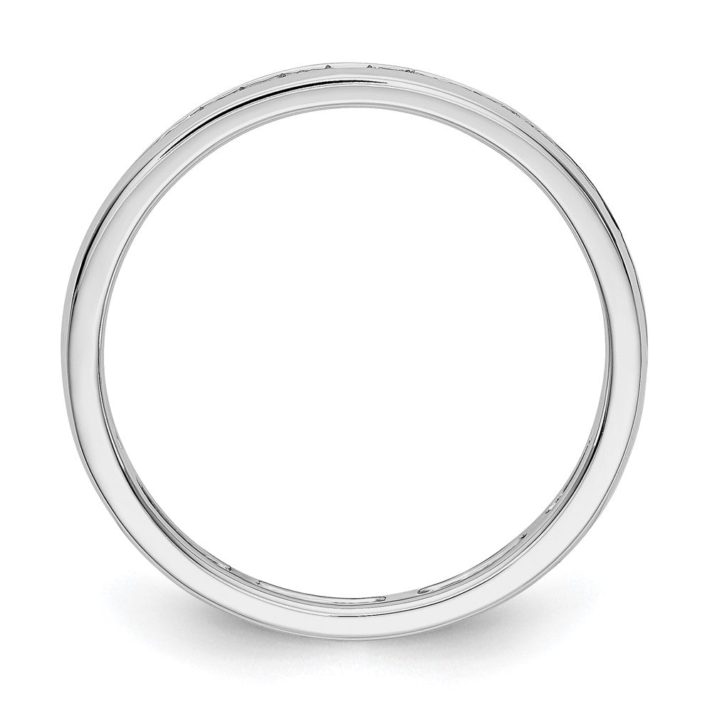 14k White Gold 1/2 carat Lab Grown Diamond VS/SI+ G+ Complete Channel Set Size 9 Eternity Band