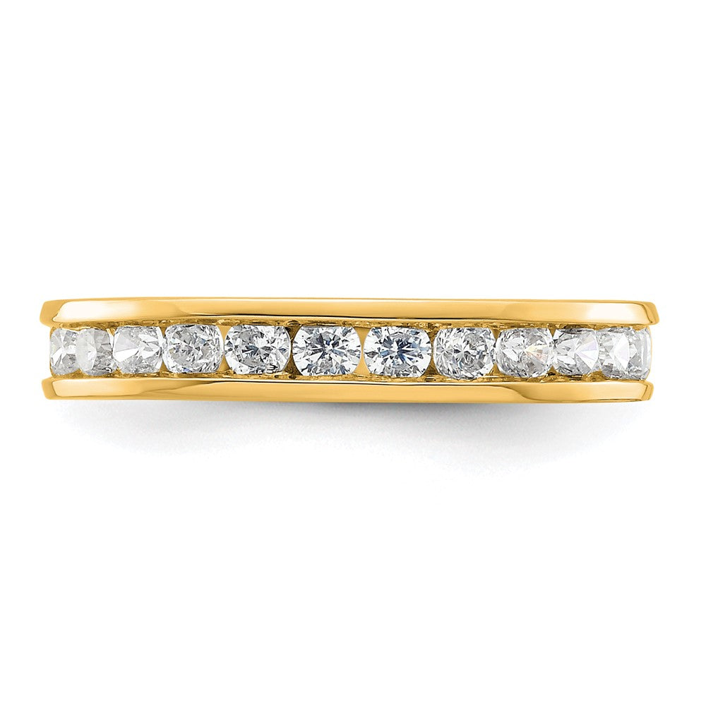 14k Polished Size 5.5 Channel-set 1 carat Diamond Complete Eternity Band