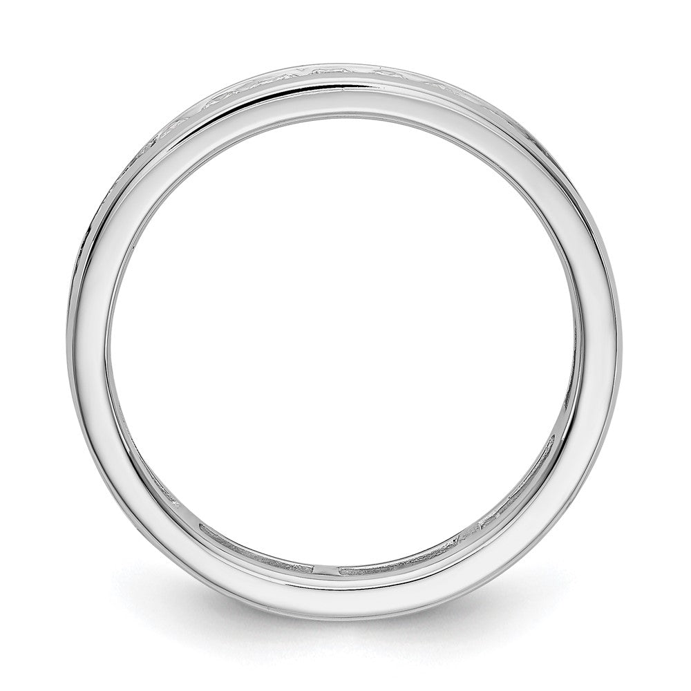 14k White Gold 1 carat Lab Grown Diamond VS/SI+ G+ Complete Channel Set Size 4 Eternity Band