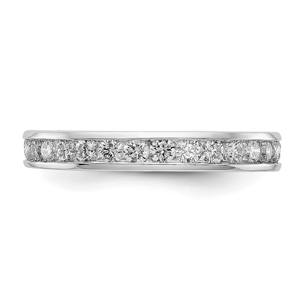 14k White Gold 1 carat Lab Grown Diamond VS/SI+ G+ Complete Channel Set Size 4 Eternity Band