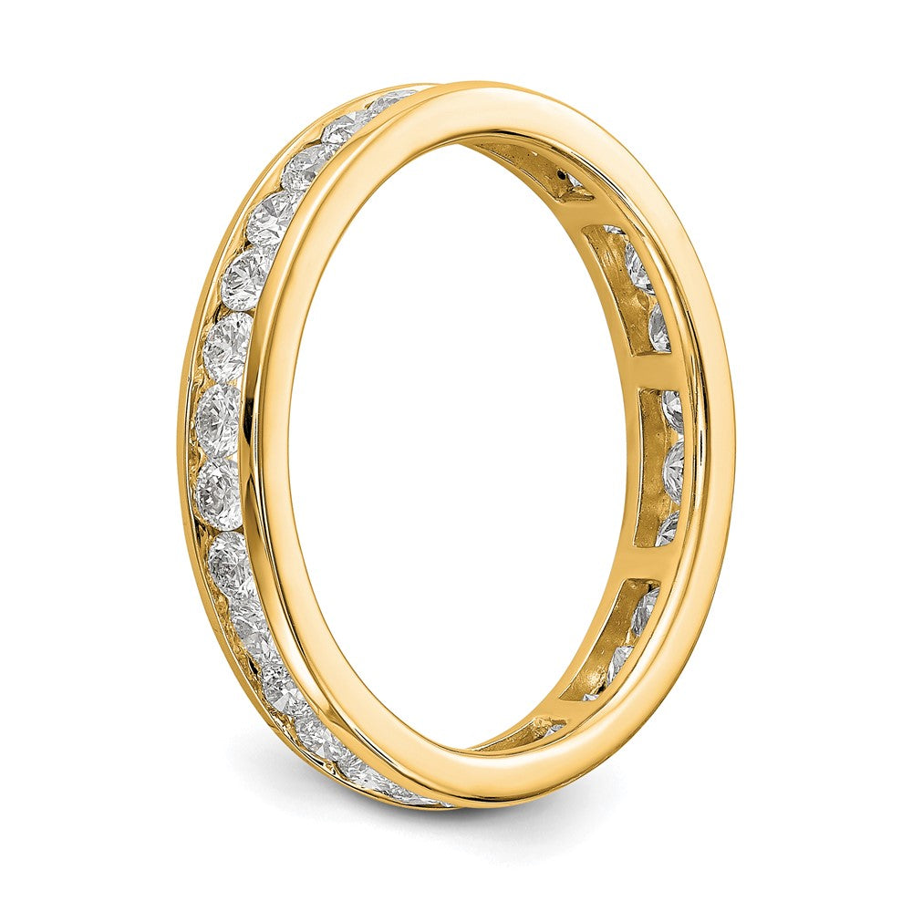 14k 1 carat Lab Grown Diamond VS/SI+ G+ Complete Channel Set Size 7 Eternity Band