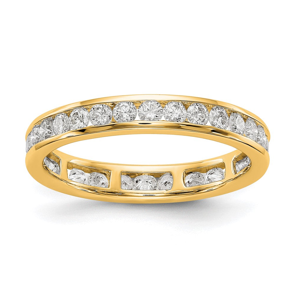 14k 1 carat Lab Grown Diamond VS/SI+ G+ Complete Channel Set Size 7 Eternity Band