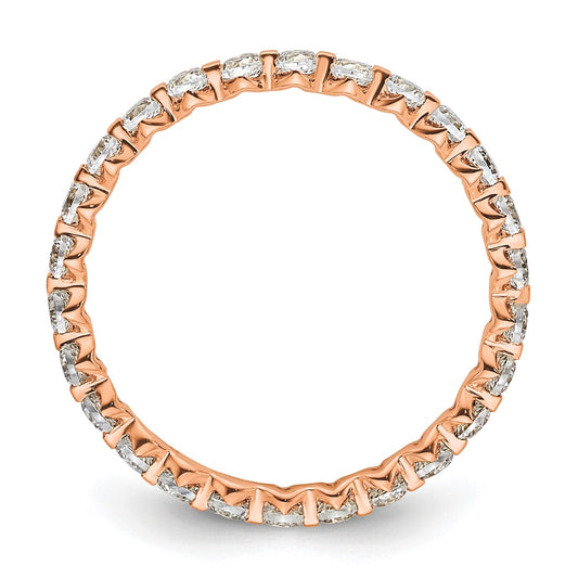 True Origin 14K Rose Gold 7/8 carat Lab Grown Diamond VS+ F+ Size 6 Complete Eternity Band