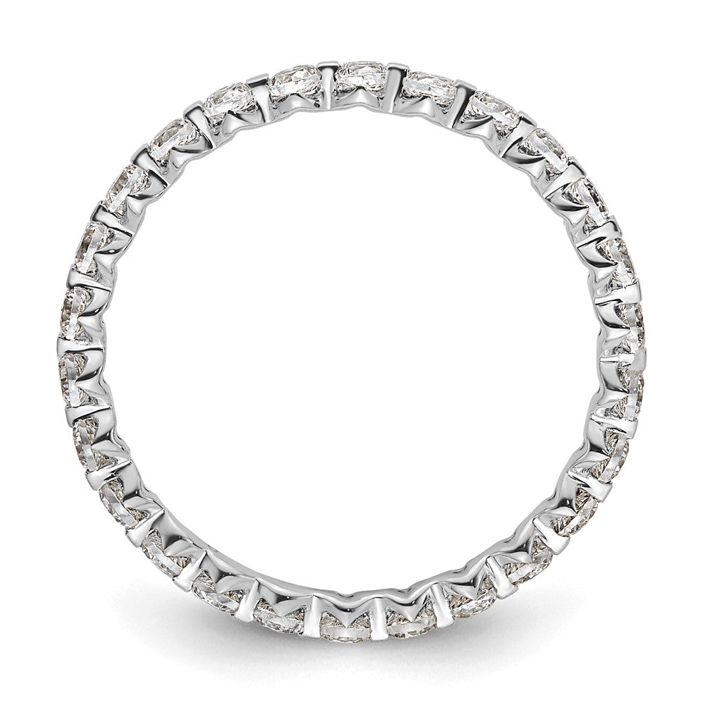 True Origin 14K White Gold 7/8 carat Lab Grown Diamond VS+ F+Size 6 Complete Eternity Band