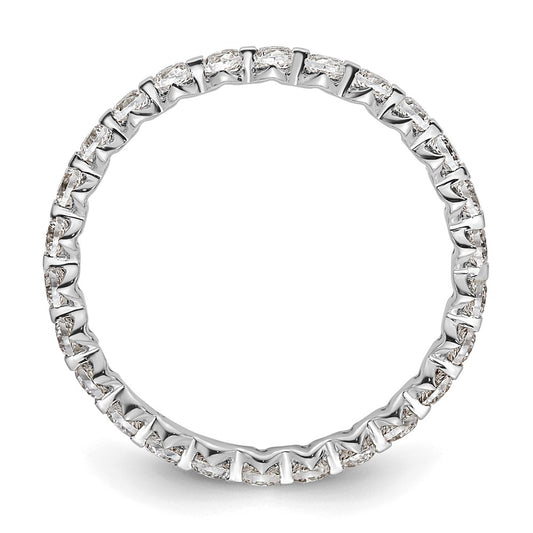 True Origin 14K White Gold 7/8 carat Lab Grown Diamond VS+ F+ Size 8 Complete Eternity Band