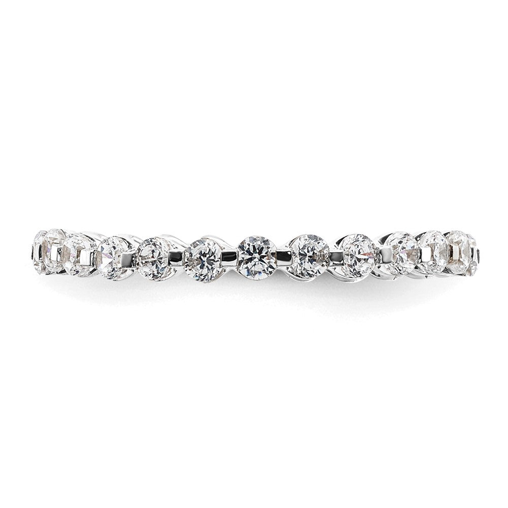 True Origin 14K White Gold 7/8 carat Lab Grown Diamond VS+ F+Size 6 Complete Eternity Band