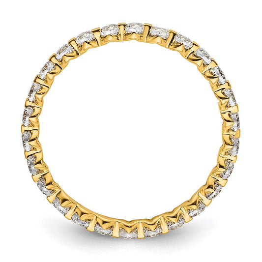 True Origin 14K Yellow Gold 7/8 carat Lab Grown Diamond VS+ F+Size 6 Complete Eternity Band