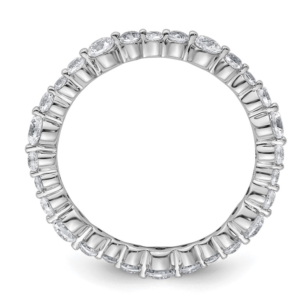 True Origin 14K White Gold 1 carat Lab Grown Diamond VS+ F+ Size 7 Complete Eternity Band