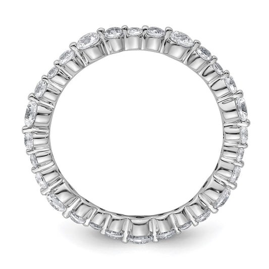 True Origin 14K White Gold 1 carat Lab Grown Diamond VS+ F+ Size 7 Complete Eternity Band