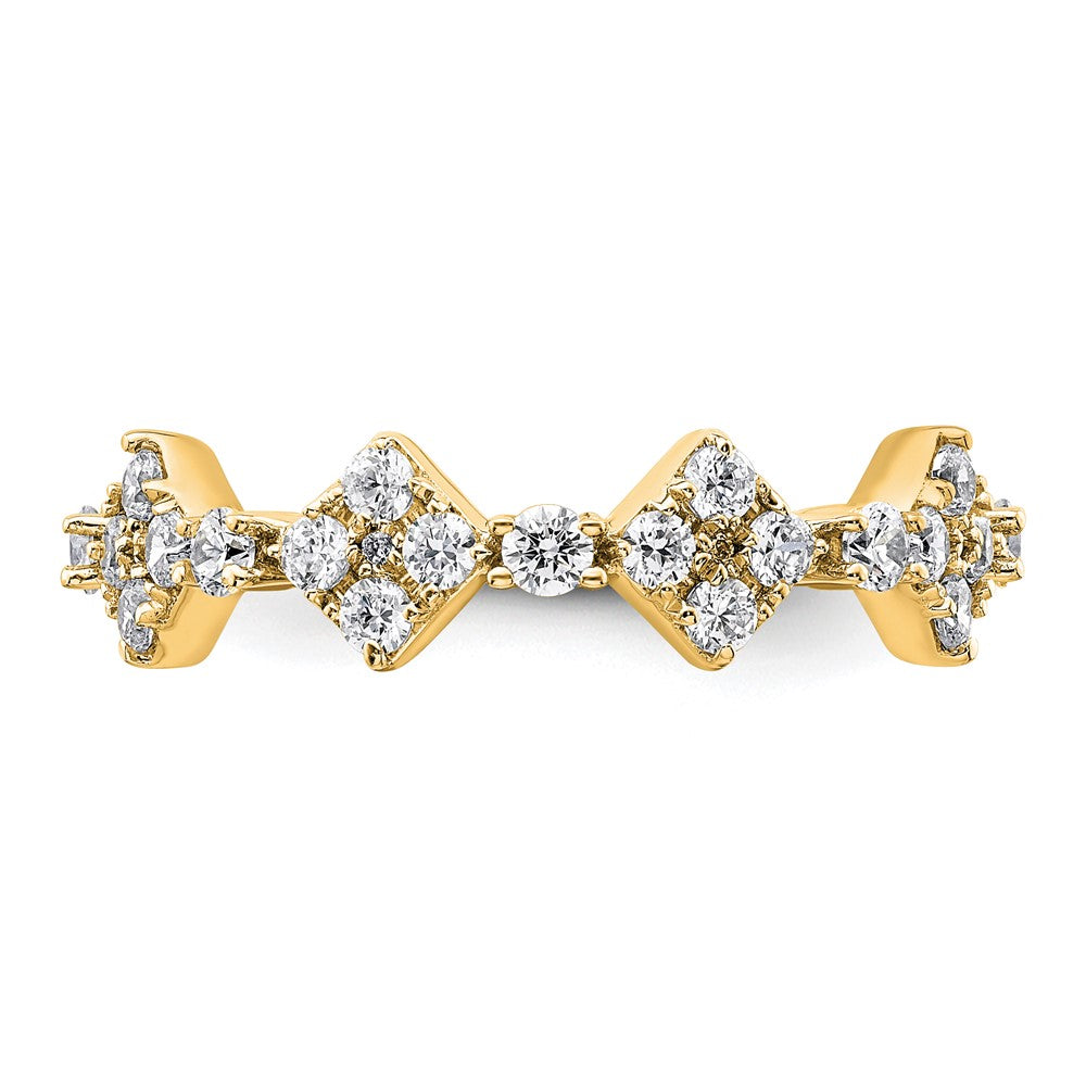 True Origin 14K Yellow Gold 1 1/4 carat Lab Grown Diamond VS+ F+ Size 7 Complete Eternity Band